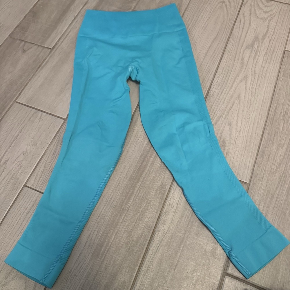 Lululemon Zone In Tight Teal Blue 6 Compression Shaping High Rise Leggings - Picture 6 of 10